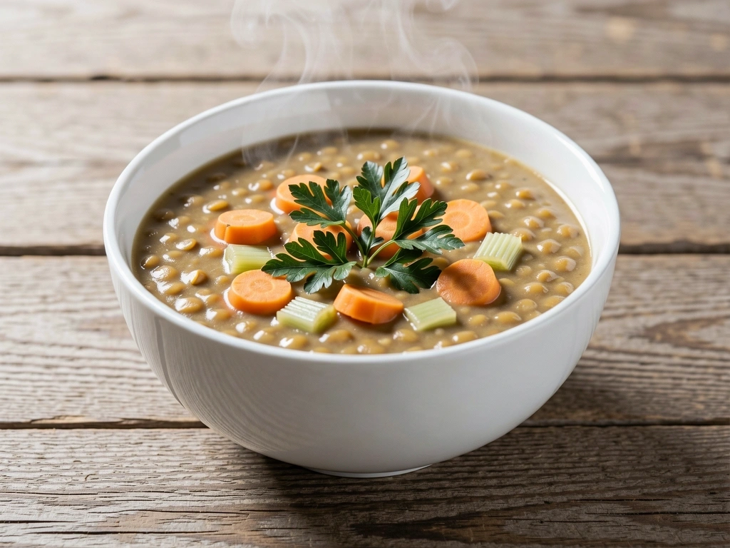 Hearty lentil and vegetable soup